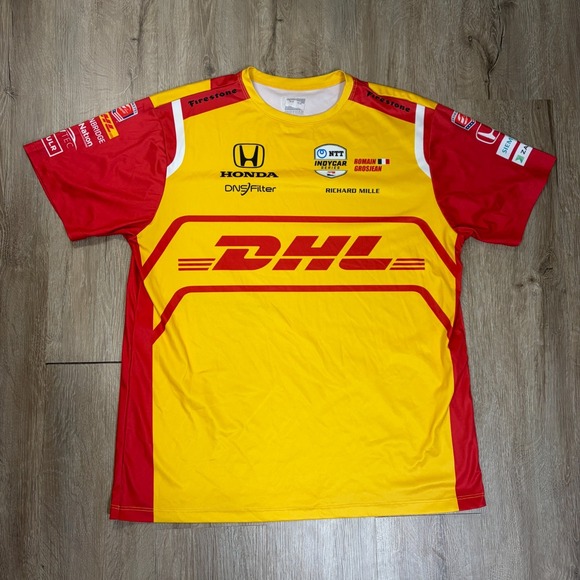 IndyCar Jersey Adult Large DHL Andretti Romain Grosjean #28 Shirt